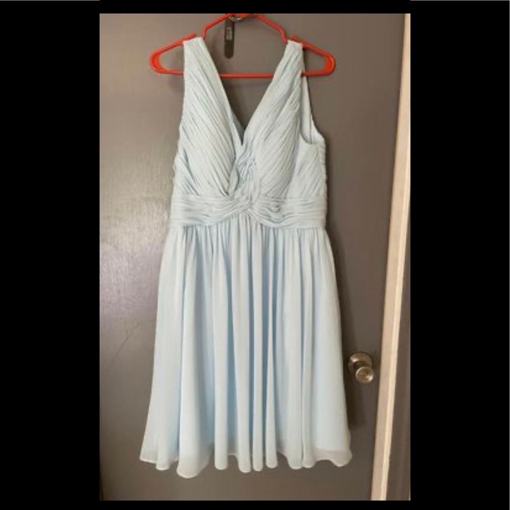 Azazie Light Blue Wedding Dress